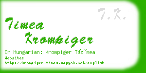 timea krompiger business card